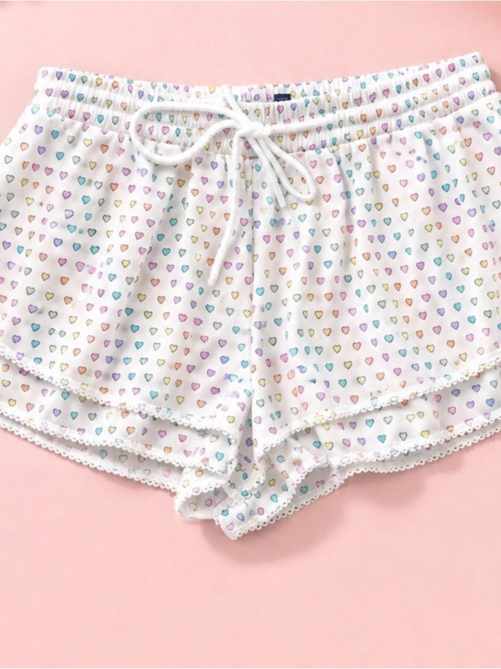 Roller Rabbit x Target White Heart Print Shorts